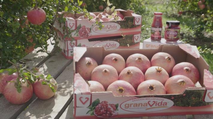zumo de granada natural , mermelada de granada y granadas fruta frescas